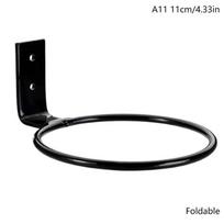 Gėlių vazonų lentynos Sieniniai laikikliai Žiediniai laikikliai Krepšio laikikliai Sodo dekoracijos Lauko kiemas Macrame Kabinamas vazonas 11cm/Foldable black