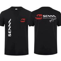 Ayrton Senna Brazilian Legend T-and kids tshirt Men's Women's Summer Cotton Y2K Clothing Breathable Fashion Hip Hop Short Sleeve Tees 120 black