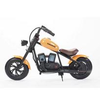 12 colių vaikų elektrinis mini chopper motociklas, 160W 3 greičių, LED ekranas, Bluetooth, dūmų ir išmetamųjų dujų garsas, važiavimo žaislas 6–12 metų berniukams ir mergaitėms Challenger 12 Plus oranžinė