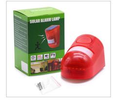 Infrared Solar Alarm: Sound & Light Anti-Theft Siren with Remote Control & Human Detection black