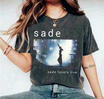 Sade Singer Sade Lovers Live Tee Unisex Short Sleeve Shirt Dark Heather HA3190 Unisex T-Shirt XXL gray