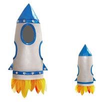 Astronautų apranga Raketos vaidmenų žaidimo kostiumas Helovino kostiumų rinkinys Maskarado šokis L-Rocket Cover white