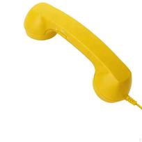USBC Ragelio Ausinių Garsumo Valdymas Retro Lygus Vintažinis Telefonas Juodas geltona