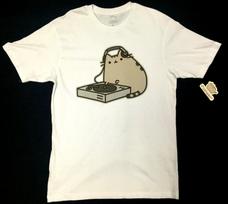 Unisex shirt Cotton Oversize Large Size Pusheen The Cat DJ PUSHEEN  NWT Licensed & Official S-3XL XXXL white