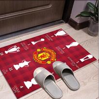 Manchester United F.C Pattern Rug, Indoor/Outdoor Mat, for Picnic, Gameroom, Bedroom, Office, Living Room, Home Decor Carpet, Birthday Gift 40cmx60cm red