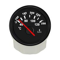 Rhaxel 52mm Water Temperature Meter 40-120℃ Temp Gauge with Backlight 12Volts 24V for Car Truck Vans Yachts RV Vessels BN black