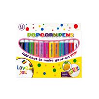 DIY Popcorn Pen Set Smooth Coloring Art Markers for Decorating Notebooks Greeting Cards Scrapbooking Graffiti Drawing 12pack