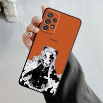 Animacinių filmų „Demon Slayer Nezuko“ dėklas, skirtas Samsung Galaxy A14 A73 A53 A71 A51 A31 A33 A22 A12 A21s A13 A32 A52s A72 A52 A23 Samsung A53 5G orange