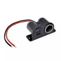 IWH 12/24V transporto priemonės maitinimo lizdas su 2 USB prievadais, bendra 4.2A išėjimo galia (019010)