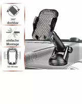 IWH 019262 universalus išmaniojo telefono laikiklis automobiliui su prisiurbimo taurele ir lanksčiu gooseneck kaklu