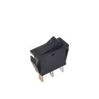 IWH mėlynai šviečiantis svirtinis jungiklis 12V/24V 10A SPST ON-OFF, montuojamas skydelyje, 19028