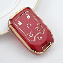 TPU Car Remote Key Case Cover for GMC Acadia Tahoe Yukon Suburban Silverado Sierra Terrain for Chevrolet Accessories raudona