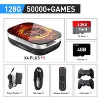 Super Console X4 Plus Retro vaizdo žaidimų konsolė, skirta Sega Saturn / DC / Arcade / Naomi S905X4 4K TV 11 dėžutės žaidimų grotuvui su 60 000 žaidimu 128G gray