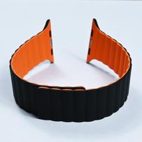Silikoninis magnetinis dirželis Apple Watch Ultra juostai 49mm 8 7 45mm 41mm Apyrankė iWatch 6 5 4 3 SE 44mm 40mm 42mm 44mm oranžinė/juoda