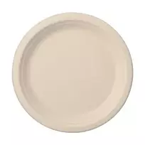 PAPSTAR Pure cukranendrių lėkštė, apvali, 230 mm, 50 vnt., kompostuojama, tinkama mikrobangų krosnelei 89866