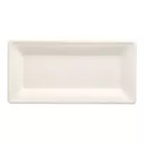 PAPSTAR pure cukranendrių lėkštė, stačiakampė, 130 x 260 mm, 50 vienetų, kompostuojama, tinkama mikrobangų krosnelei 89746