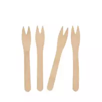 PAPSTAR pure bulvių traškučių šakutė, beržo mediena, 121 mm, biologiškai skaidi, 1 vnt. 82557