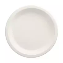 PAPSTAR pure cukranendrių lėkštė apvali 230 mm, 12 vnt. pakuotė, kompostuojama, tinkama mikrobangų krosnelei, 89748