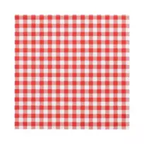 PAPSTAR Vichy Check Red popierinės servetėlės, 330 x 330 mm, 3 sluoksnių, 1/4 lankstymo, 20 vienetų 82763