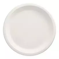 PAPSTAR pure cukranendrių lėkštė, apvali, 260 mm, 50 vnt., kompostuojama, tinkama mikrobangų krosnelei (89738)
