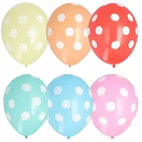 PAPSTAR Dots įvairiaspalviai latekso balionai, 29 cm, 100 vnt. 84525