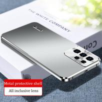 Dėklas Samsung Galaxy S25 S24 S23 S22 S21 Ultra, metalinis magnetinis, pilnai apsaugantis fotoaparato objektyvą, pagamintas iš aliuminio lydinio, itin plonas dangtelis For Samsung S25 sidabras