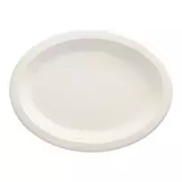 PAPSTAR pure ovali cukranendrių lėkštė 260 x 200 mm, 50 vienetų, kompostuojama, skirta mikrobangų krosnelei 89741