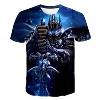 2023 m. naujas žaidimas World Of Warcraft 3D spausdinti marškinėliai Vyriški Moteriški madingi gatvės aprangos marškinėliai su iškirpte marškinėliai Harajuku dideli marškinėliai. XXXL žalia