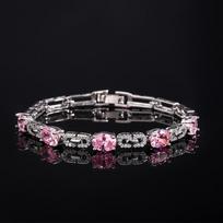 Fashion Treasure Bracelet Pink Ruby Emerald High Bracelet Jewelry Source gray