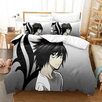 Naujas Death Note patalynės komplektas Vienas Dvivietis Pilnas Karalienės Karališko dydžio Lovo komplektas Suaugusiems Vaikams Miegamasis Antklodės užvalkalų komplektai 3D Anime Paklodžių komplektas 70x133cm 2pcs