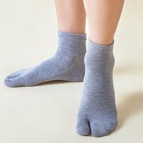 Medvilninės Tabi kojinės Dvi pirštų šlepetės Kojinės Vyriškos Moteriškos Vidpadžio kojinės Hallux Valgus ortopedinės Japoniškos dviejų pirštų kojinės EU 39-44 gray