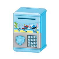 Automatinis Mini Seifas Monetos Grynieji Pinigai Taupymas Pinigų Dėžutė Slaptažodis Skaitliukas Kodas Raktas Užraktas Monetų Bankas Bankomatas Vaikas mėlyna