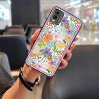 Mielas apsaugantis nuo dulkių telefono dėklas Nokia C32, atsparus vandeniui, su gėlėmis, pilnai apgaubiantis galinis dangtelis, atsparus nešvarumams, patvarus, apsauginis TPU Nokia C32 white