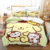 Mielas Pom Pom Purin patalynės komplektas Antklodė Patalynės užvalkalas Pagalvės užvalkalas 2-3 dalių komplektai Vaikams Suaugusiems Miegamojo dekoras EU Single 135x200cm beige