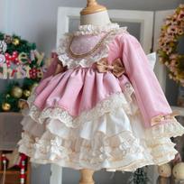 Mergaitės aksominė nėriniuota Lolita princesės suknelė kūdikiui, mažyliui, vaikui, vintažinė, elegantiška, su lanku, tiulio, Vestido, Kalėdos, kūdikiui 80cm gray
