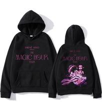 Jhene Aiko Hoodie Graphic Printing Hip Hop Comfortable Sweatshirt with Hooded Gothic O-neck Clothes Ropa Mujer Grunge Pullovers 3XL black