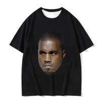 Funny Kanye West Meme T-Shirt Men's Vintage Fashion Hip Hop Rap Style Tshirt Men Women Short Sleeve T Shirt Streetwear L black