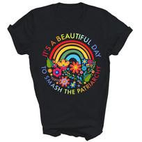Its A Beautiful Day To Smash The Patriarchy Feminist Unisex Shirt Gift S blue