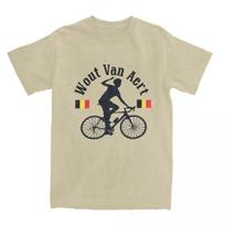 Hipsterio Wout Van Aert Dviratininko Logotipo Marškinėliai Vyrams Moterims Apvalia Kaklo Iš Grynos Medvilnės Belgijos Vėliavos Trumpomis Rankovėmis Marškinėlis L black