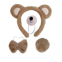 Meškos kostiumo rinkinys Ausys Uodega Kaklaraištis Nosies Sijonėlis Pirštinės Gyvūno Karnavalinio Kostiumo Rinkinys Aksesuarai Vaikams Helovino Cosplay Rekvizitas brown