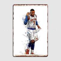 Tapetai Carmelo Anthony Menas Metalinė Plokštelė Plakatas Klubas Namų Baras Urvas Klasikinės Plokštelės Skardinis Plakatas 20x30cm gray