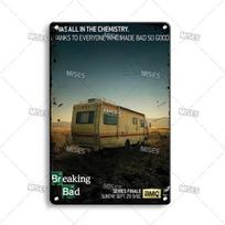Breaking Bad Klasikinė TV laida Metalinė plokštė Retro Metalinis plakatas Barui Klubui Namų Studijai Sienų Dekoras MISES Vintažinis Skardinis Ženklas 20x30cm（7.8x11.8inch） gray