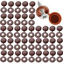 10/100 vnt. Vinių varžtų dangteliai Plastikiniai apsauginiai dangteliai 7 spalvų Phillips varžto dekoratyvinis dangtelis Kryžminio varžto atlenkiamas dangtelis 100pcs tamsiai ruda spalva