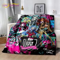 „Cartoon Monster High“ Drakulaura vampyro minkštos antklodės, šiltos apklotos, patogios iškylų ​​lovoms, sofai, namams, miegamajam, vaikams 30x40in gray