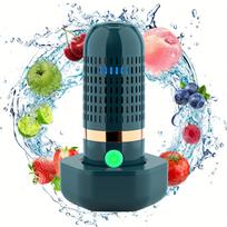 Wireless Fruit & Vegetable Purifier - 99.9% Bacteria/Pesticide Remover Portable Kitchen Tool (Forest Green/Lemon Yellow/Blue) žalia