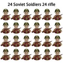 40 vnt./rinkinys Antrojo pasaulinio karo kariniai konstravimo kaladėlės Nacionalinės armijos kareivis Veikėjo ginklo surinkimo kaladėlė Vaikų žaislų dovanos S