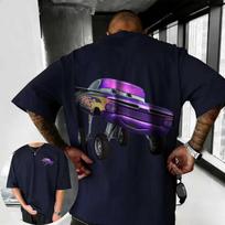202526 Summer Disney Cars Lightning McQueen Cartoon Pattern 100 Cotton Printed Tshirt Comfortable Breathable Mens Clothing 4XL black