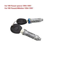 Suitable for Volkswagen Passat B4 1994-1997 Exterior Door Handle Repair Kit Rubber Mat Key Lock Cylinder 2 lock cylinders black