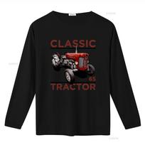 Klasikiniai vintažiniai traktoriai Massey Ferguson 65 Įkvėptas retro stiliaus marškinėliai vintažiniai skalbti kvėpuojantys madingi Unisex M black
