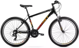 Dviratis Romet Rambler R6.0 2025 black-orange-red-14" / S